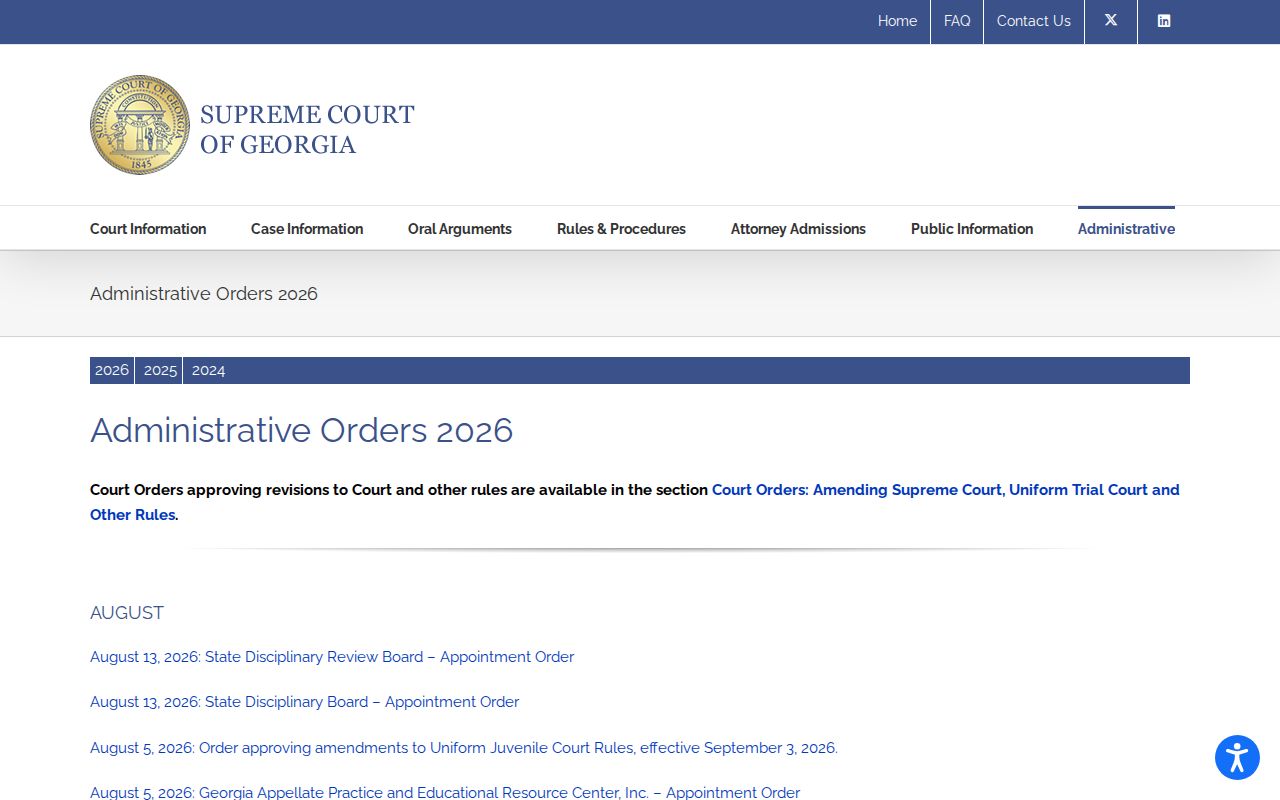 Clay County criminal docket Georgia rule updates